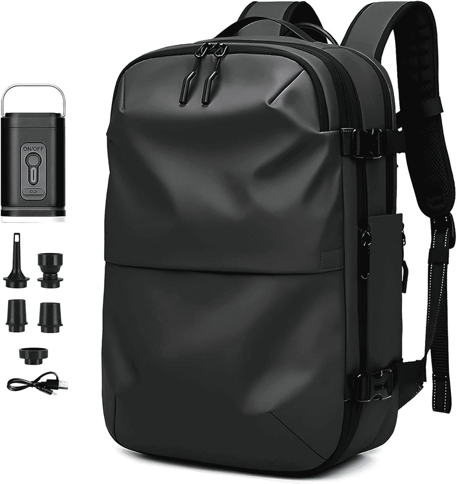 Airpack Expandable Backpack Vacuum with Pump, Anti-Theft Lock, and Compression Bag, Vacpack for Men and Women