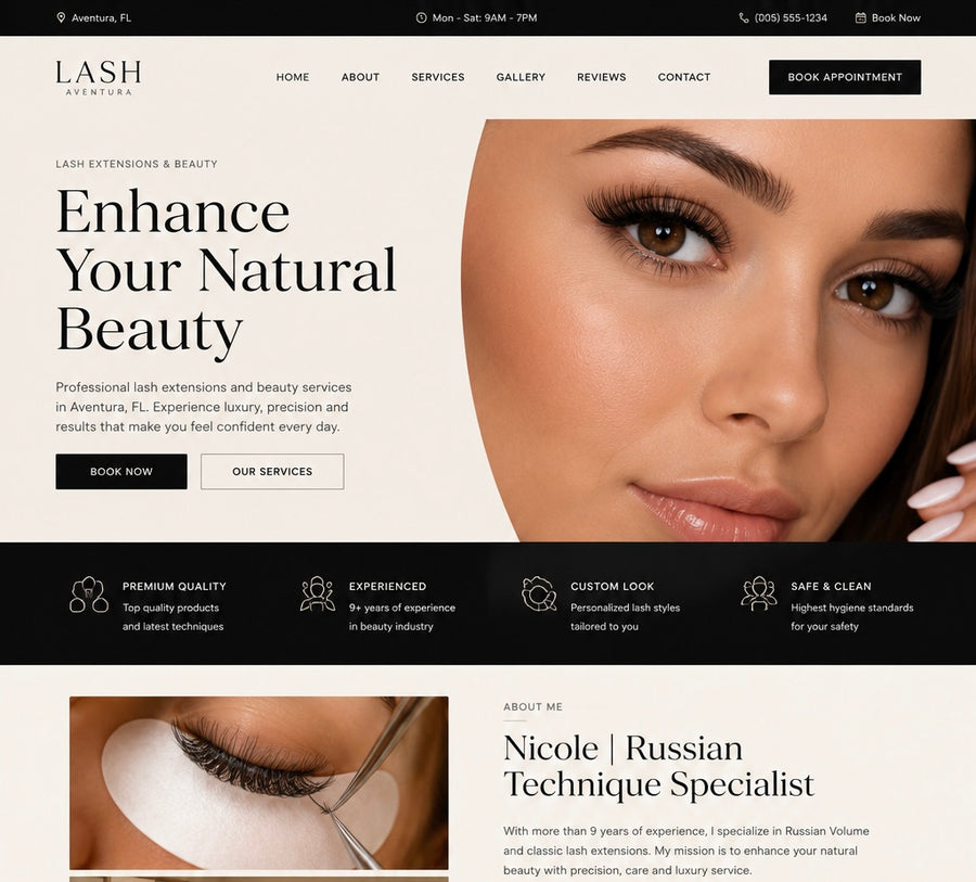 Lash Studio Website